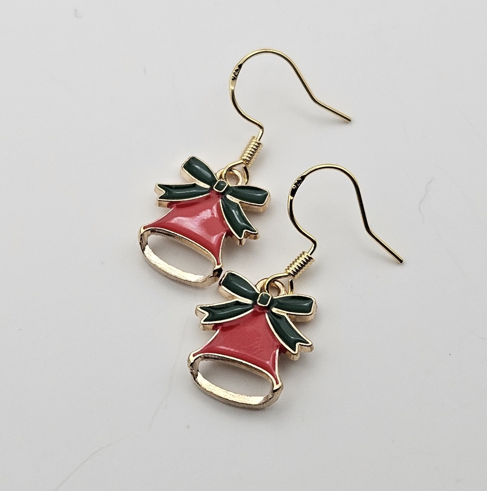 .925 Festive Christmas Earring Set Of 3 - Picture 3 of 5